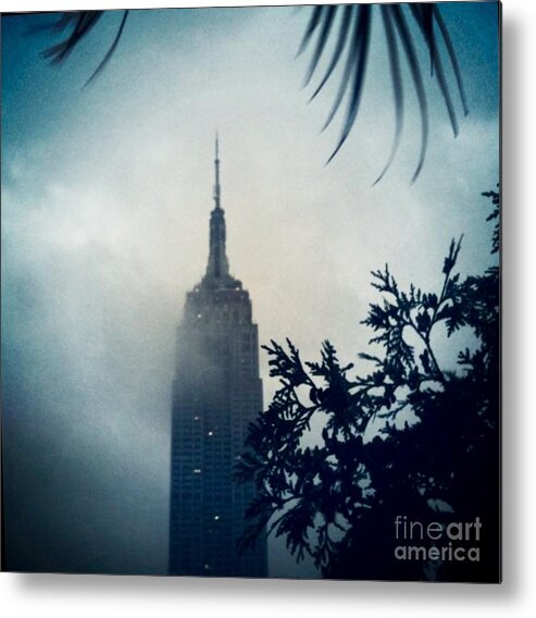 Empire State Building Metal Print featuring the photograph Stormy Skies by Denise Railey