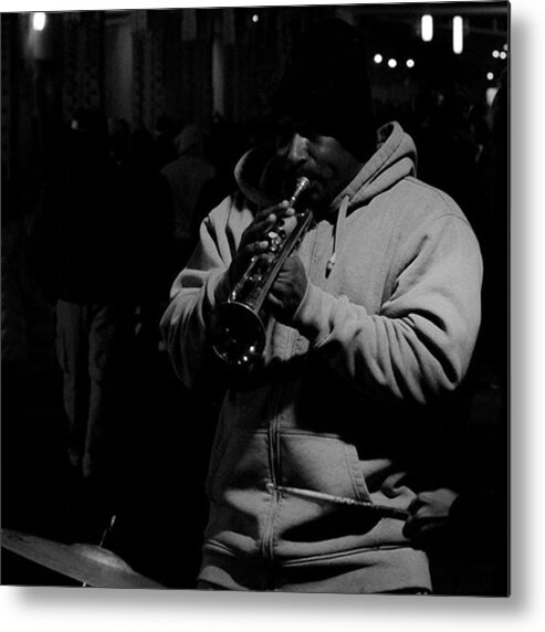 Streetphotography Metal Print featuring the photograph Street Artists / Musicians Perform For by David Haskett II