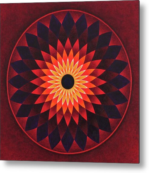 Mandala Metal Print featuring the painting Strength by Erik Grind