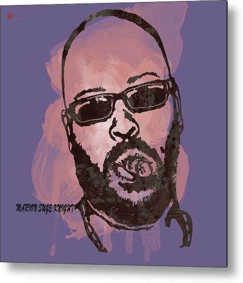 Marion Hugh suge Knight Metal Print featuring the drawing Suge Knight Pop Stylised Art Sketch Poster by Kim Wang
