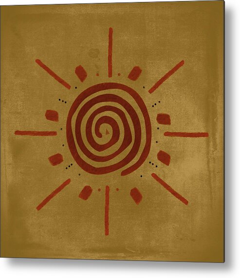 Sun Metal Print featuring the painting Sun Dial by Kandy Hurley