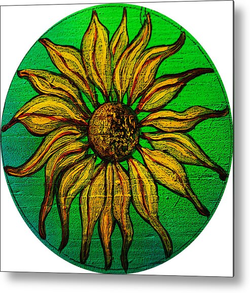 Flowers Metal Print featuring the painting Sunny by Patricia Arroyo