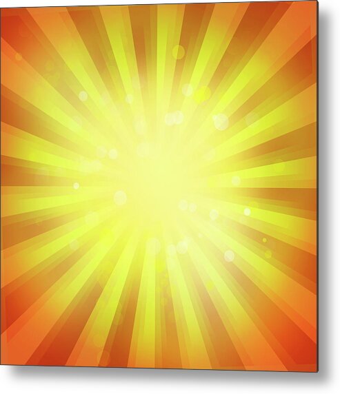 Background Metal Print featuring the digital art Sunny rays 1 by Les Cunliffe