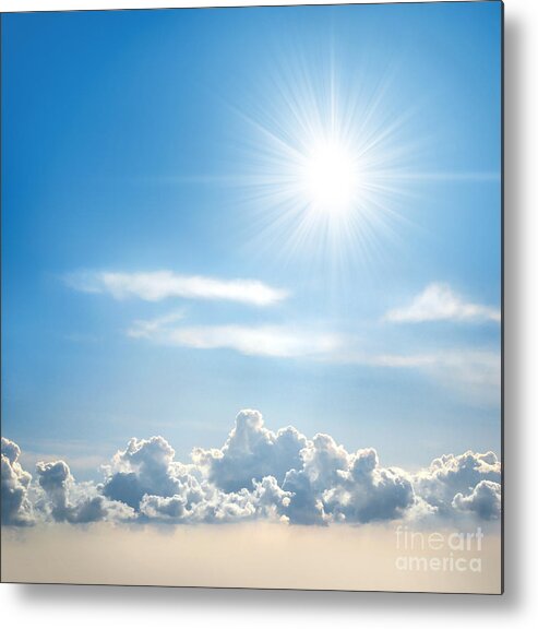 Background Metal Print featuring the photograph Sunny Sky by Carlos Caetano