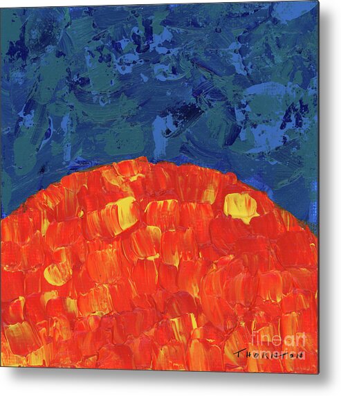 Sun Metal Print featuring the painting Sunrise Sunset 4 by Diane Thornton