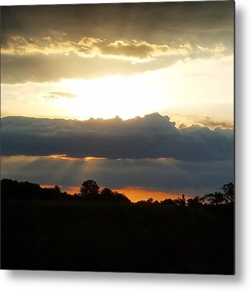 Sunset Metal Print featuring the photograph Sunset Through the Dark by Vic Ritchey