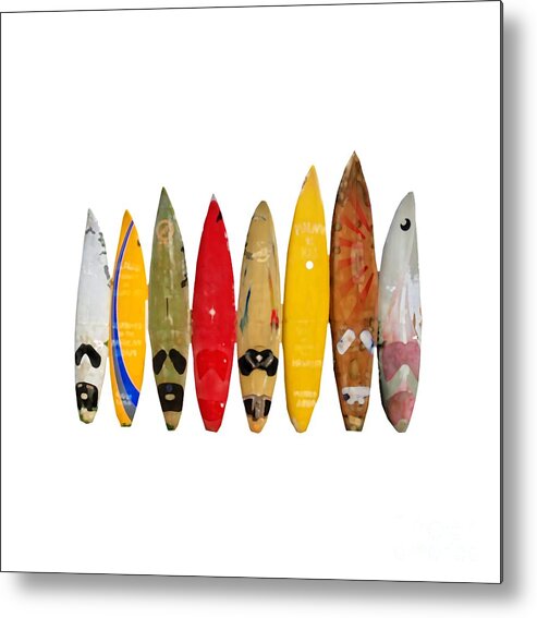 Surf Metal Print featuring the digital art Surf Board T-shirt by Edward Fielding