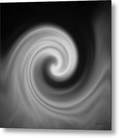 Black Metal Print featuring the photograph Swirl Wave II by David Gordon