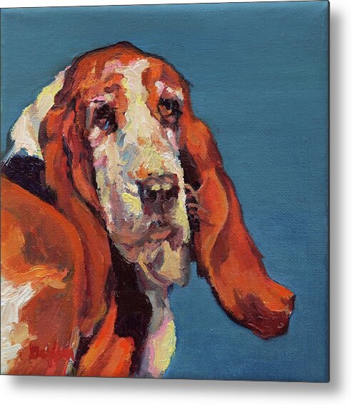 Dog Metal Print featuring the painting Sylvia by Patricia A Griffin