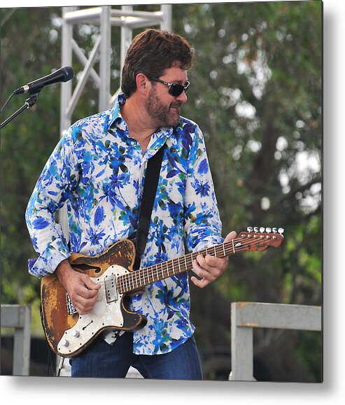 Tab Metal Print featuring the photograph Tab Benoit and 1972 Fender Telecaster by Ginger Wakem