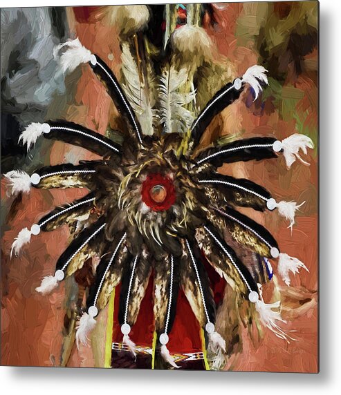 Impasto Metal Print featuring the painting Tail of the Sioux, Nbr 1A by Will Barger