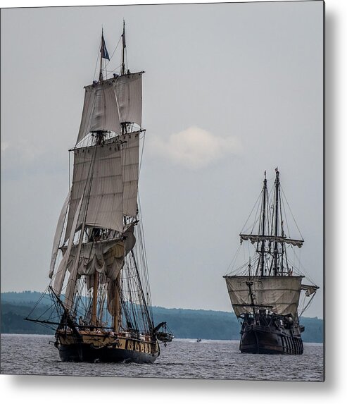 El Galeon Andulacia Metal Print featuring the photograph Tall Ships On Superior by Paul Freidlund