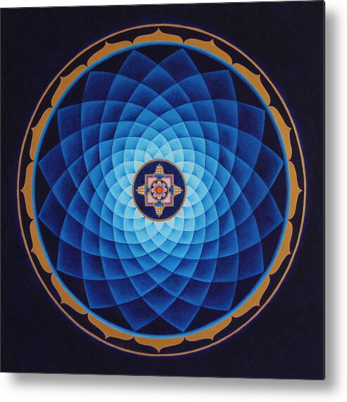 Mandala Metal Print featuring the painting Temple of healing by Erik Grind