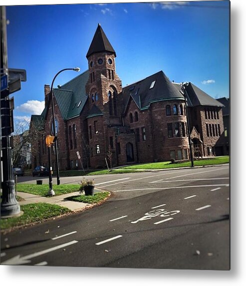 Buffalohistory Metal Print featuring the photograph The Aging Religious Building On The by Mike Rizzo