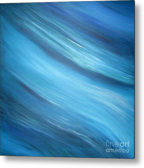 Blue Metal Print featuring the painting The Blues by Julia Underwood