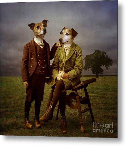 Dog Metal Print featuring the photograph The Brothers by Martine Roch