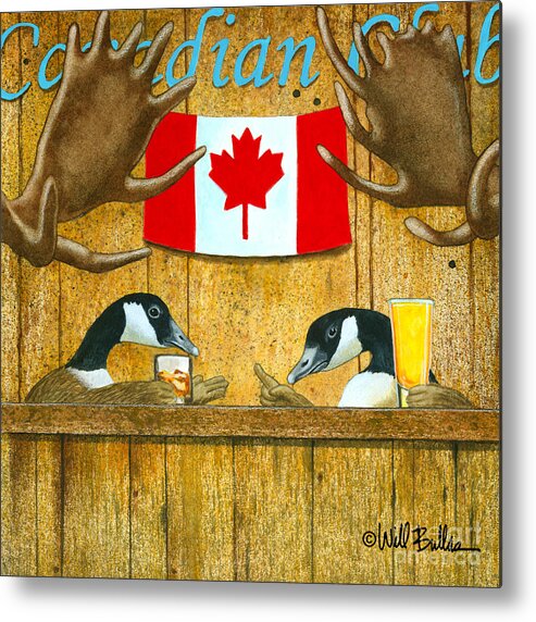  Cocktail Metal Print featuring the painting The Canadian Club... by Will Bullas