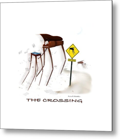 T-shirt Metal Print featuring the digital art The Crossing SE by Mike McGlothlen