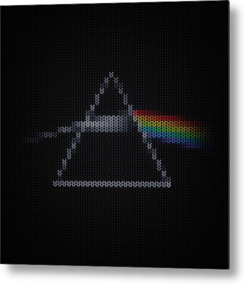 Ugly Christmas Metal Print featuring the digital art The Dark Side of The Ugly Christmas Sweater Cool Dark Side of the Moon Music Parody by Philipp Rietz