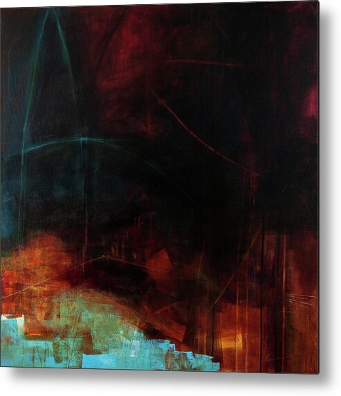 Abstract Art Metal Print featuring the painting The Deep End #2 by Jane Davies