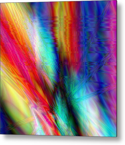 Abstract Metal Print featuring the digital art The extraordinary resilience of bamboo by John Scariano