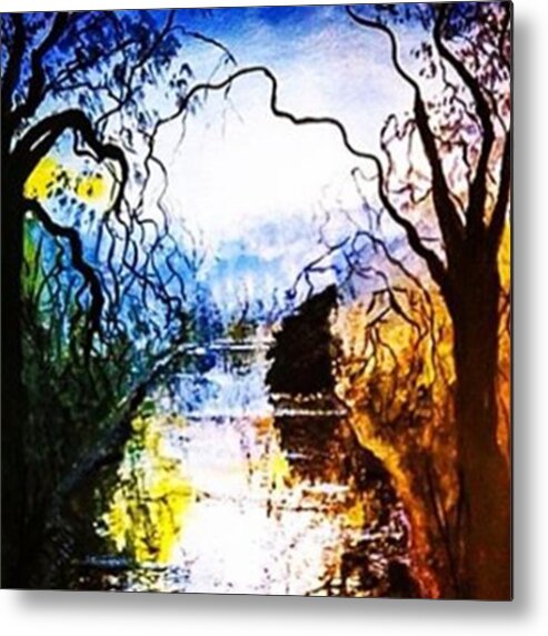  Metal Print featuring the photograph The Forgotten Stream - Watercolours by Urbane Alien
