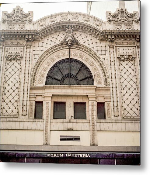 Book Work Metal Print featuring the photograph The Forum Cafeteria facade by Mike Evangelist
