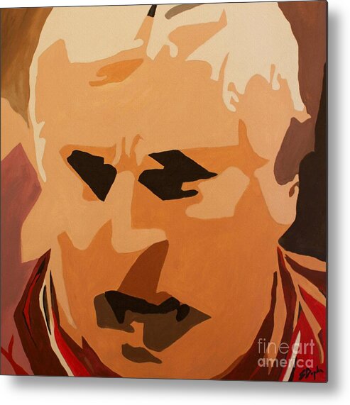 Coach Metal Print featuring the painting The General- Bobby Knight by Steven Dopka