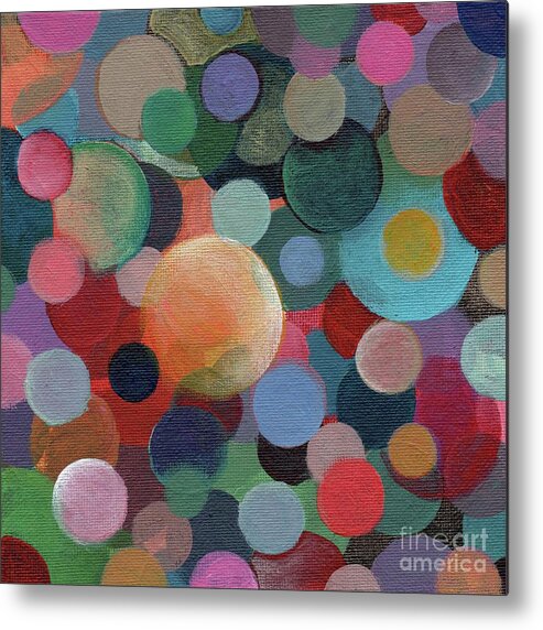 Circles Metal Print featuring the painting The Joy of Design X L by Helena Tiainen