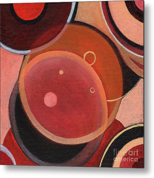 Organic Abstraction Metal Print featuring the painting The Joy of Design X L I I I by Helena Tiainen