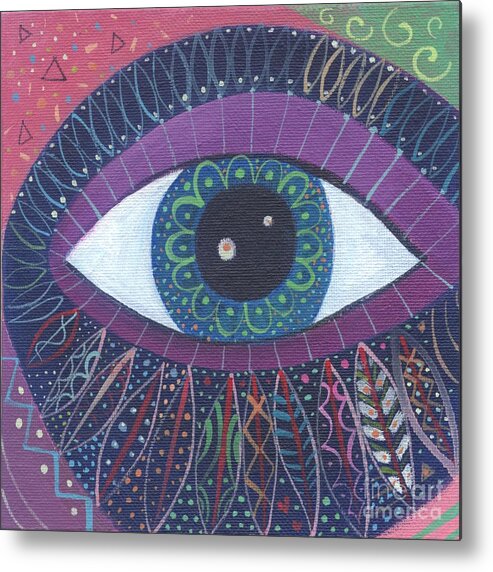 Eye Metal Print featuring the painting The Joy of Design X X X V I I I by Helena Tiainen