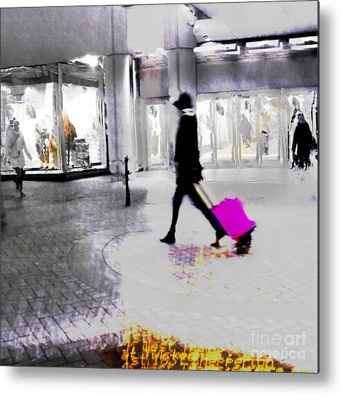 Pink Metal Print featuring the photograph The Pink Bag by LemonArt Photography