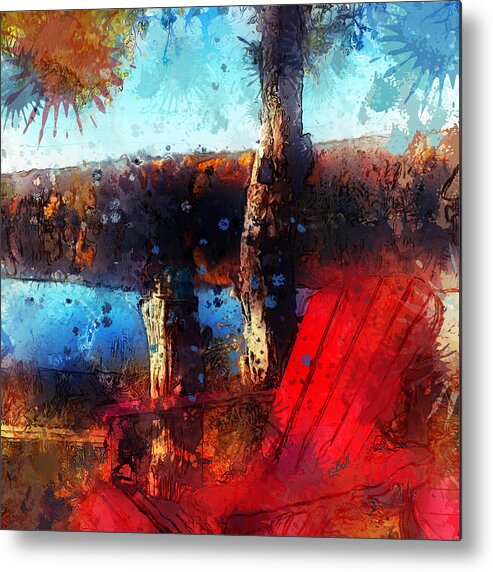 Red Chair Metal Print featuring the photograph The Red Chair by Claire Bull