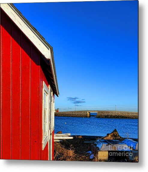 Cribstone Metal Print featuring the photograph The Red Shack and the Cribstone Bridge by Olivier Le Queinec