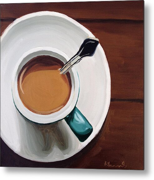 Coffee Metal Print featuring the painting The Ritual by Nathan Rhoads