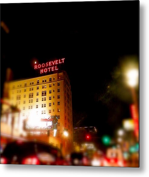 Scenic Photography Metal Print featuring the photograph The Roosevelt Hotel By David Pucciarelli by Iconic Images Art Gallery David Pucciarelli