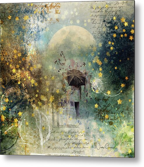 Magical Metal Print featuring the digital art The Stars Fall Down by Nicky Jameson