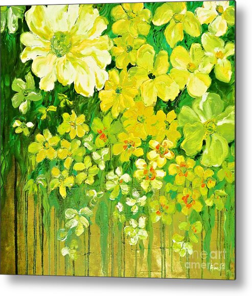 Painting Metal Print featuring the painting This summer fields of flowers by Amalia Suruceanu