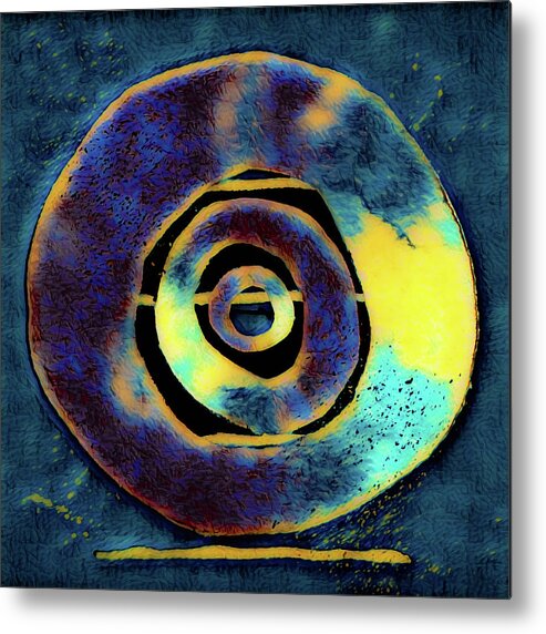 Post-impressionism Metal Print featuring the digital art Three Bodies by Kandy Hurley