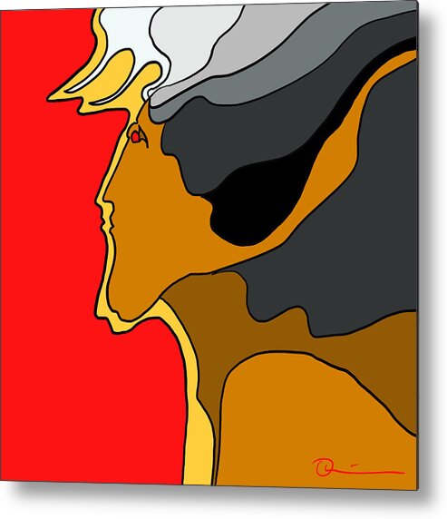 Quiros Metal Print featuring the digital art Thunder God by Jeffrey Quiros