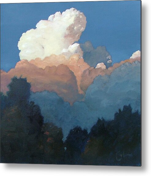 Cloud Metal Print featuring the painting Thundercap Rising in Santa Fe by Gary Coleman