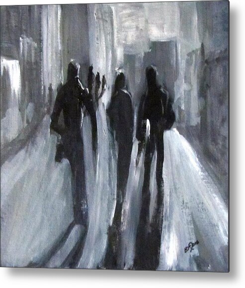 Shadows Metal Print featuring the painting Time of Long Shadows by Barbara O'Toole