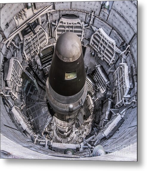 Intercontinental Ballistic Missile Metal Print featuring the photograph Titan II Nuclear Missile Silo - Tucson - Arizona by Gary Whitton