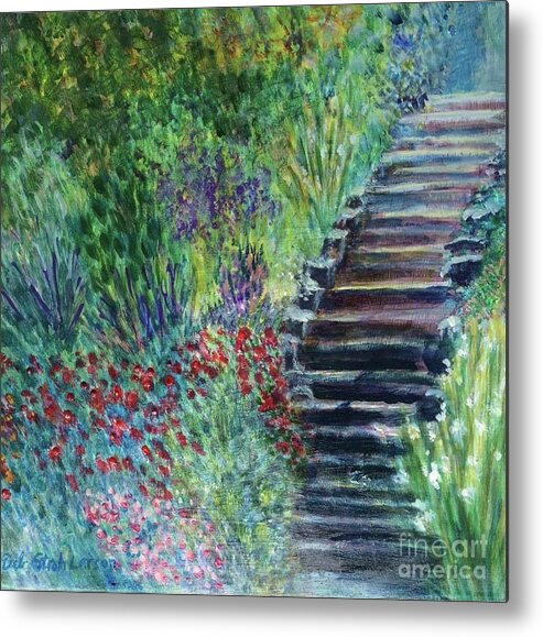 Garden Metal Print featuring the painting To the Garden by Deb Stroh-Larson
