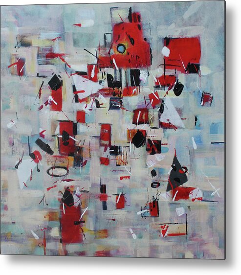Abstract Metal Print featuring the painting To the Top by Christiane Kingsley