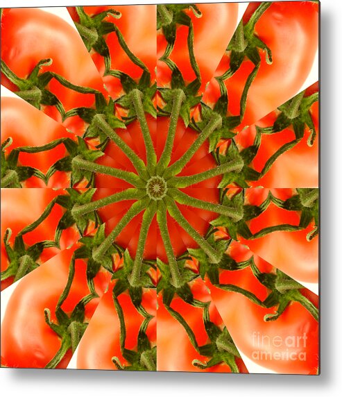 Tomato Metal Print featuring the photograph Tomato Kaleidoscope by Rolf Bertram