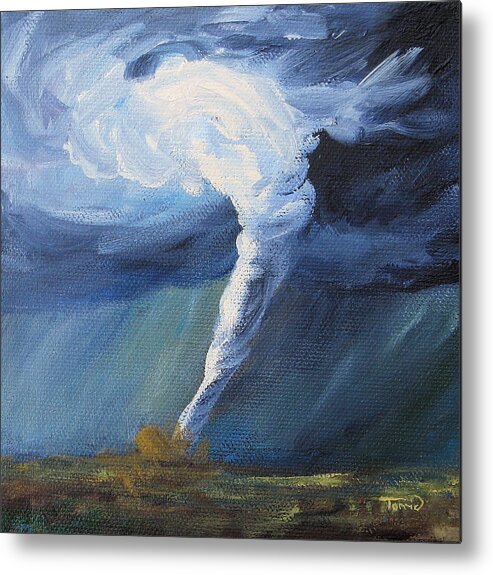Tornado Metal Print featuring the painting Tornado II by Torrie Smiley