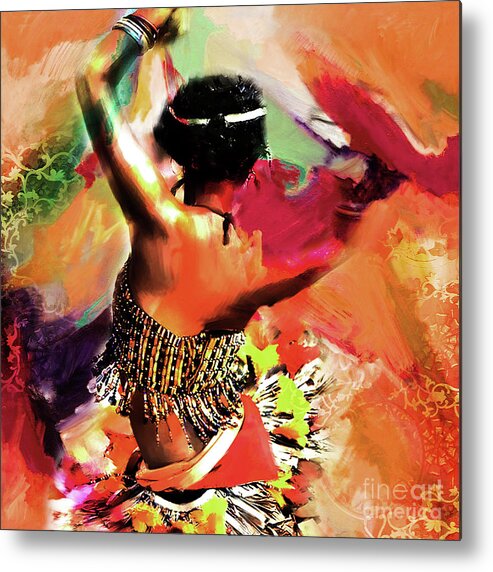 Tribe Metal Print featuring the painting Tribal Dance 0321 by Gull G