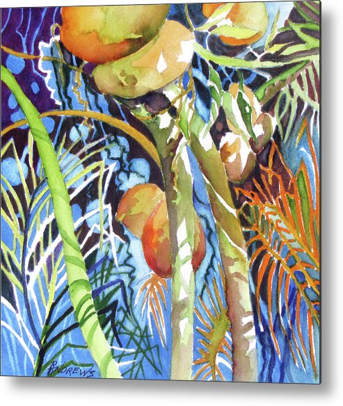 Design Metal Print featuring the painting Tropical Design 2 by Rae Andrews