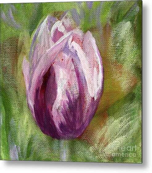 Tulip Metal Print featuring the painting Tulip by Deb Stroh-Larson